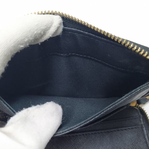 Fossil Black Leather Zip Arpimd Credit Card Wristlet - Wallet - Picture 11 of 15